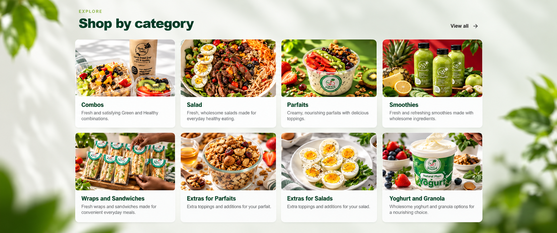 Green and Healthy categories